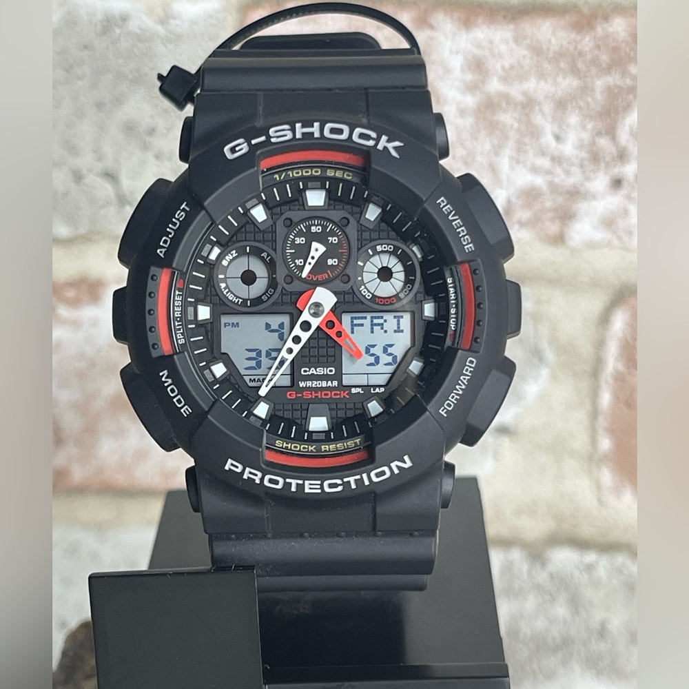 Casio G-Shock GA100-1A4 Black Resin Watch - Picture 1 of 8